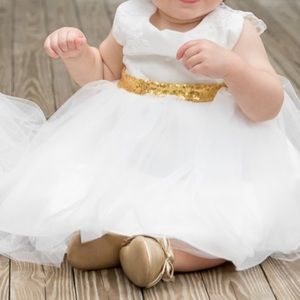 Princess costume/ Flower girl dress with bow